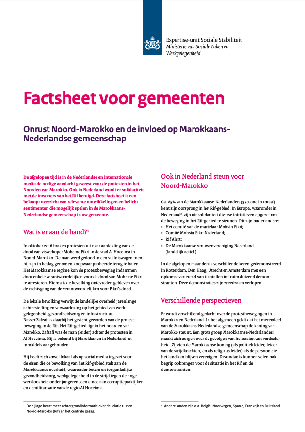 Factsheet onrust Marokko